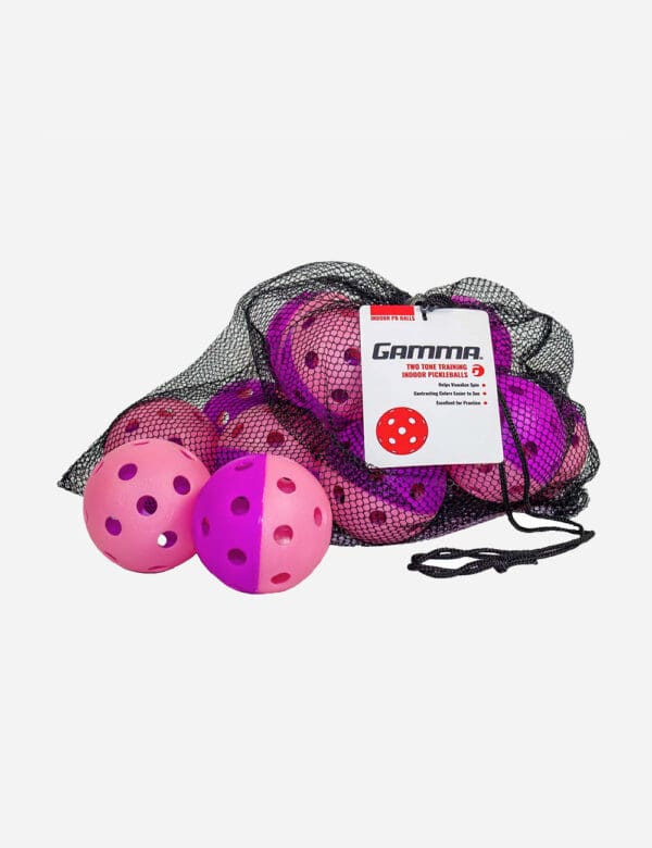GAMMA Two-Tone Indoor Training Pickleball Balls - Purple/Pink