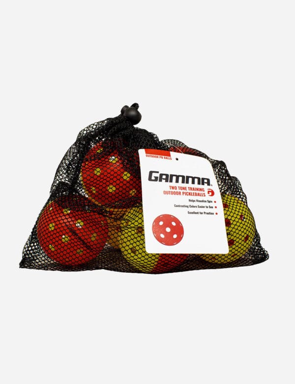 GAMMA Two-Tone Outdoor Training Pickleball Balls - Red/Yellow